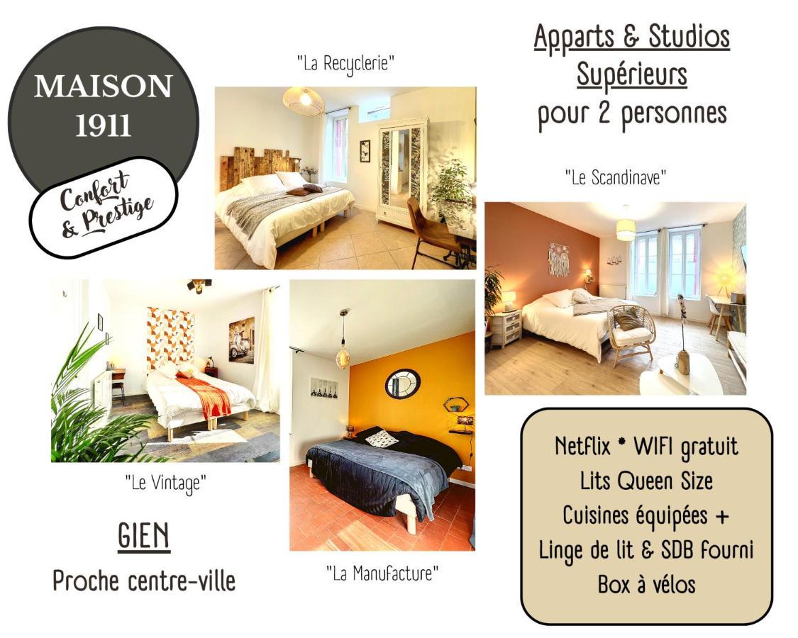 Appart Le Scandinave - Maison 1911 - Confort & Prestige Gien Eksteriør bilde